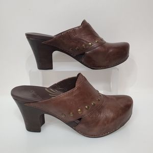 Dansko Rudy Leather Heeled Clogs